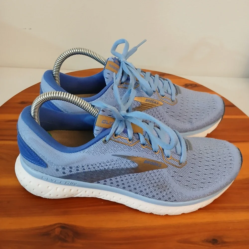 Brooks Glycerin 18 Womens 9 Medium B Blue‎ Running Shoes Sneakers 1203171B470